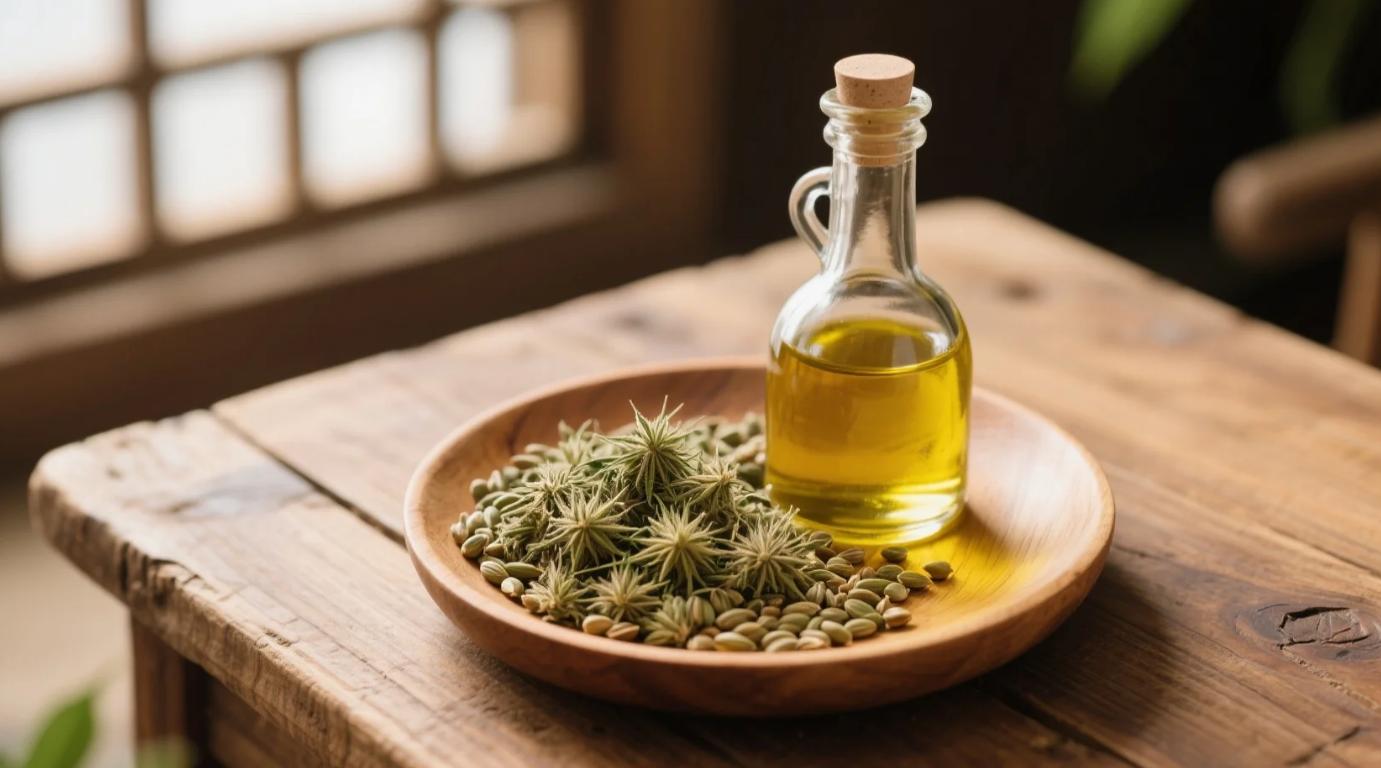 organic hemp heart oil & hemp seeds