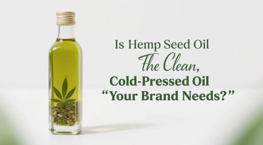 Is Hemp Seed Oil the Clean, Cold-Pressed Oil Your Brand Needs?