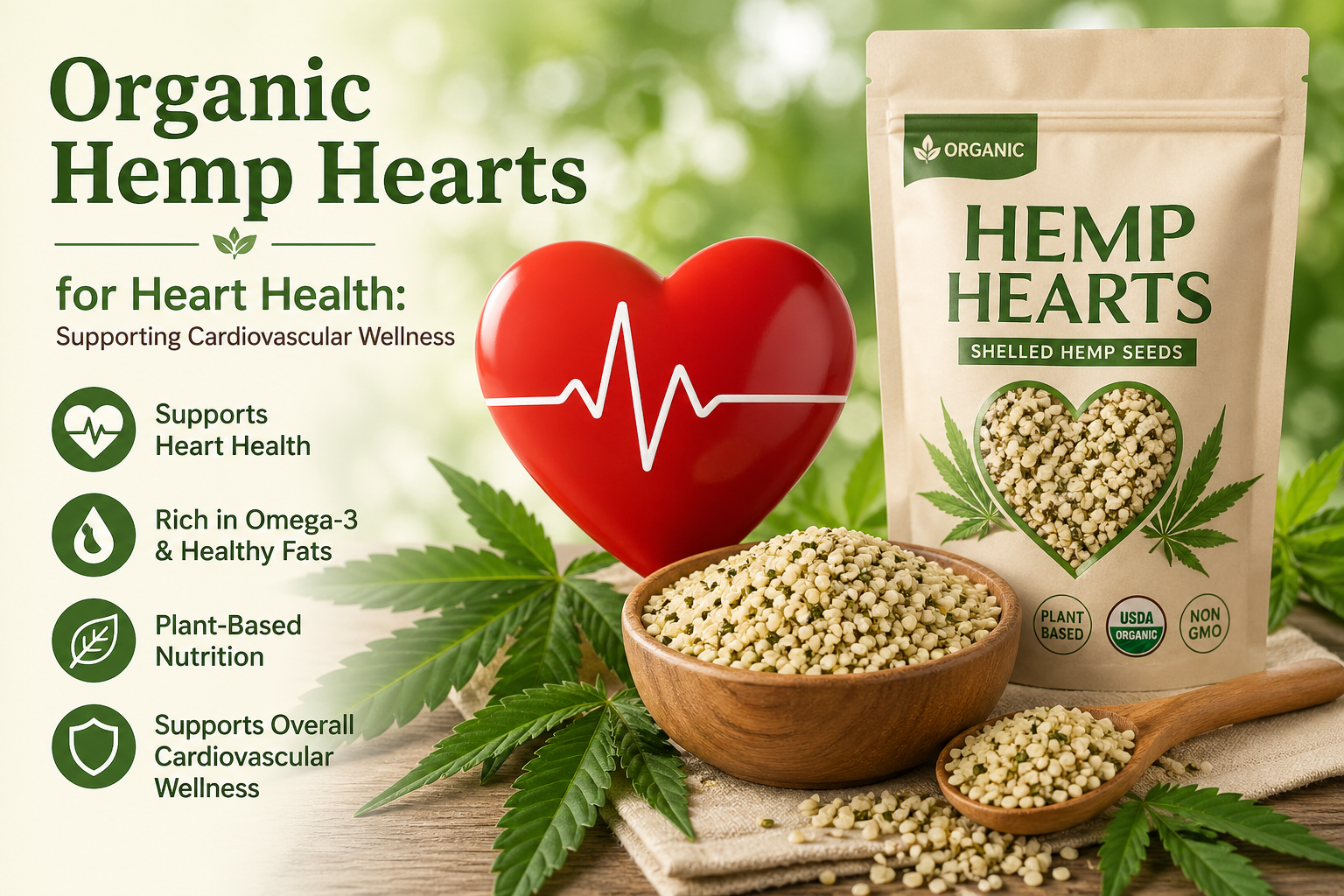 Organic Hemp Hearts for Heart Health: Supporting Cardiovascular Wellness 1 Organic Hemp Hearts for Heart Health Supporting Cardiovascular Wellness