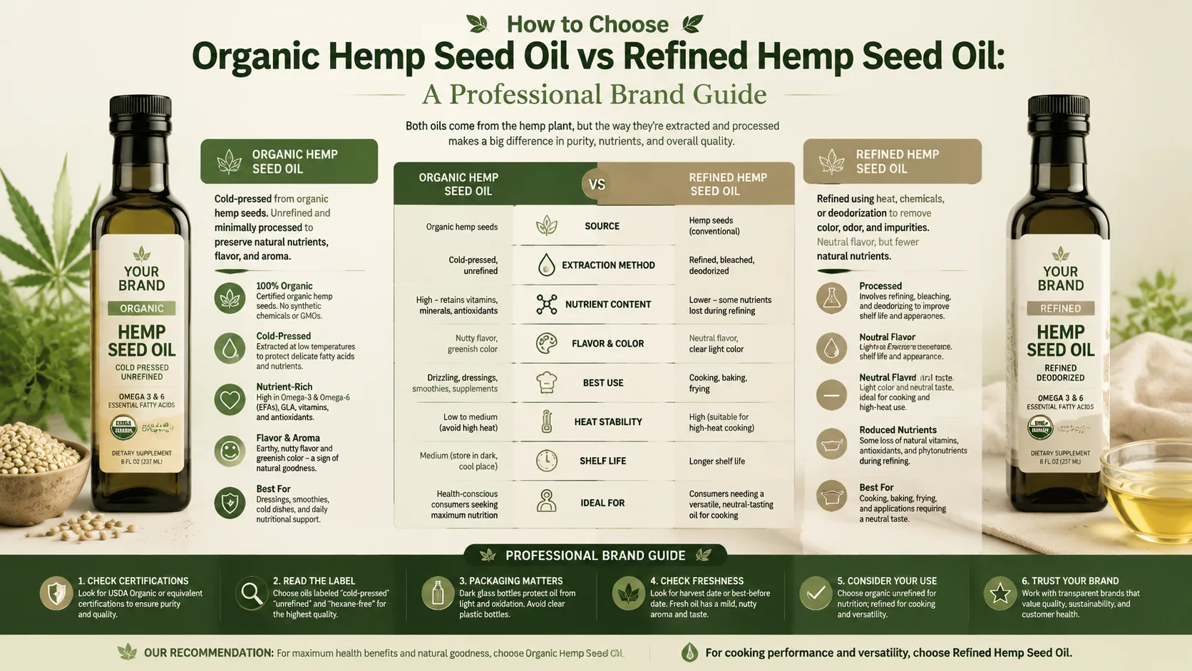 How to Choose Organic Hemp Seed Oil vs Refined Hemp Seed Oil A Professional Brand Guide How to Choose Organic Hemp Seed Oil vs Refined Hemp Seed Oil A Professional Brand Guide
