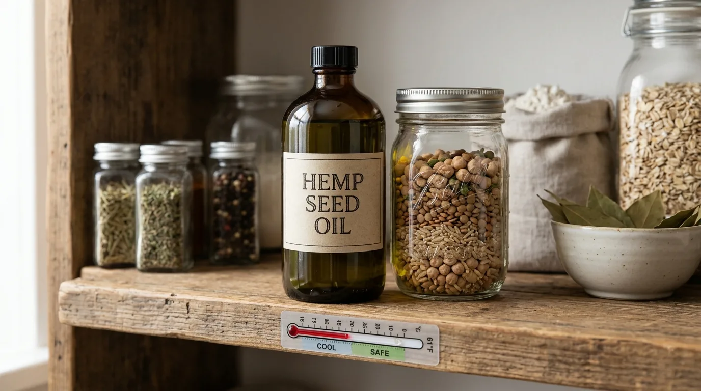 How to Store Hemp Seed Oil: Shelf Life, Temperature & Best Practices 5 How to Store Hemp Seed Oil Shelf Life, Temperature & Best Practices