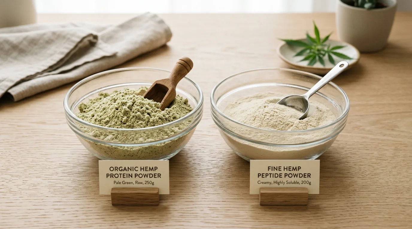 Hemp Protein Powder vs Hemp Peptide Powder: A Clear Comparison for Buyers and Formulators 3 Hemp Protein Powder vs Hemp Peptide Powder Key Differences Explained